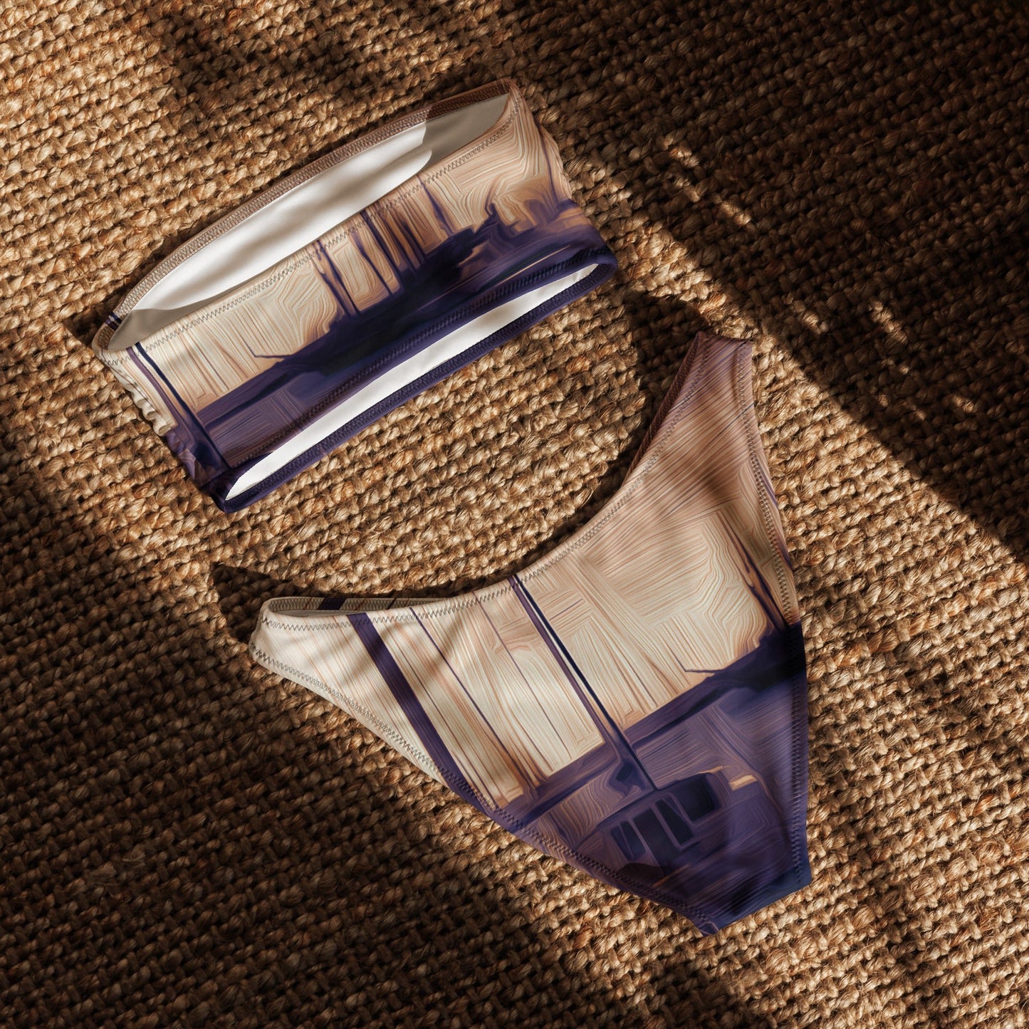 The Sleeping Yachts (at Sunset) - Womens Bandeau Bikini - iSAW Company