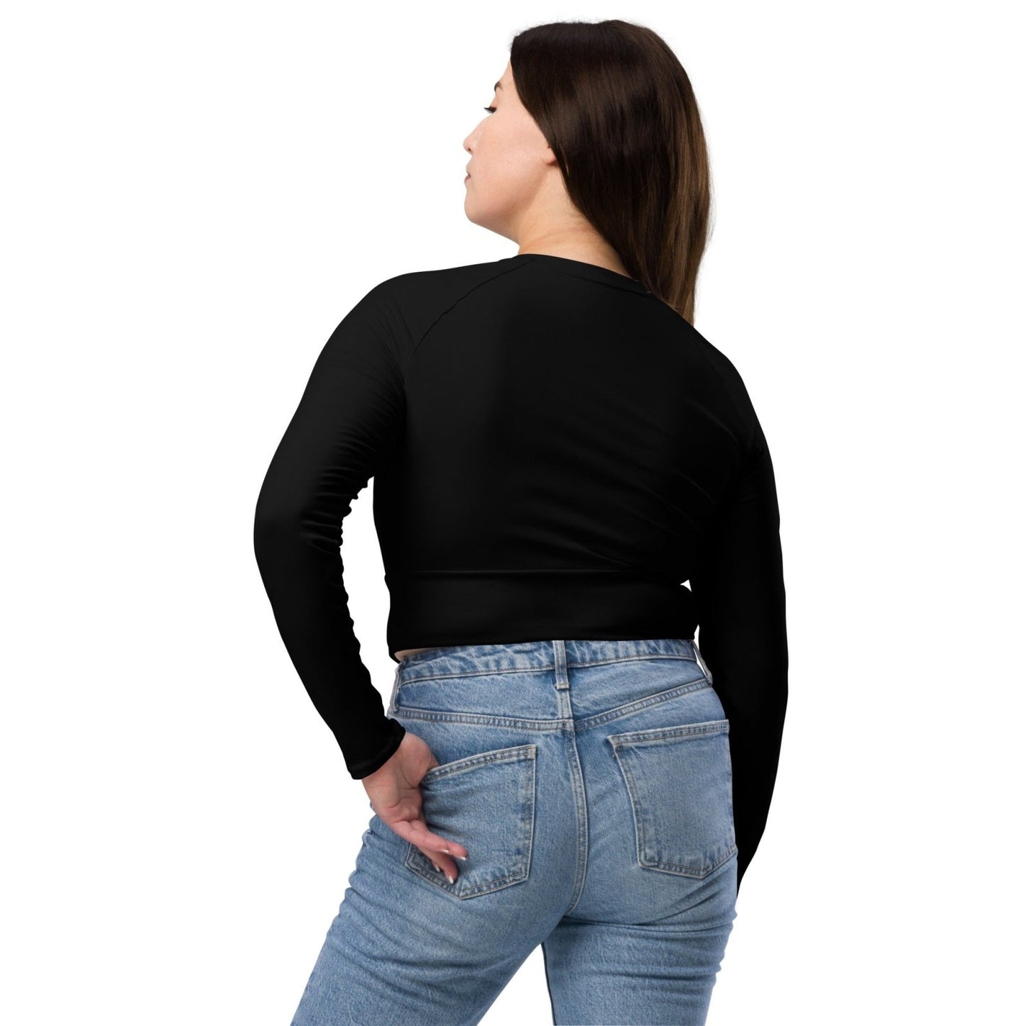 iSAW Womens Black Cropped Rash Guard - iSAW Company
