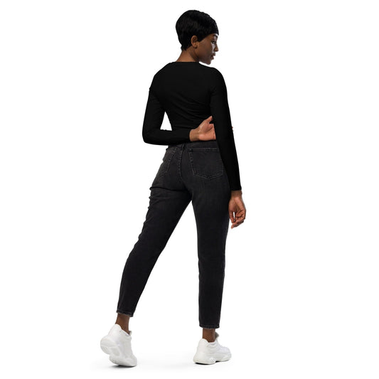 iSAW Womens Black Cropped Rash Guard - iSAW Company