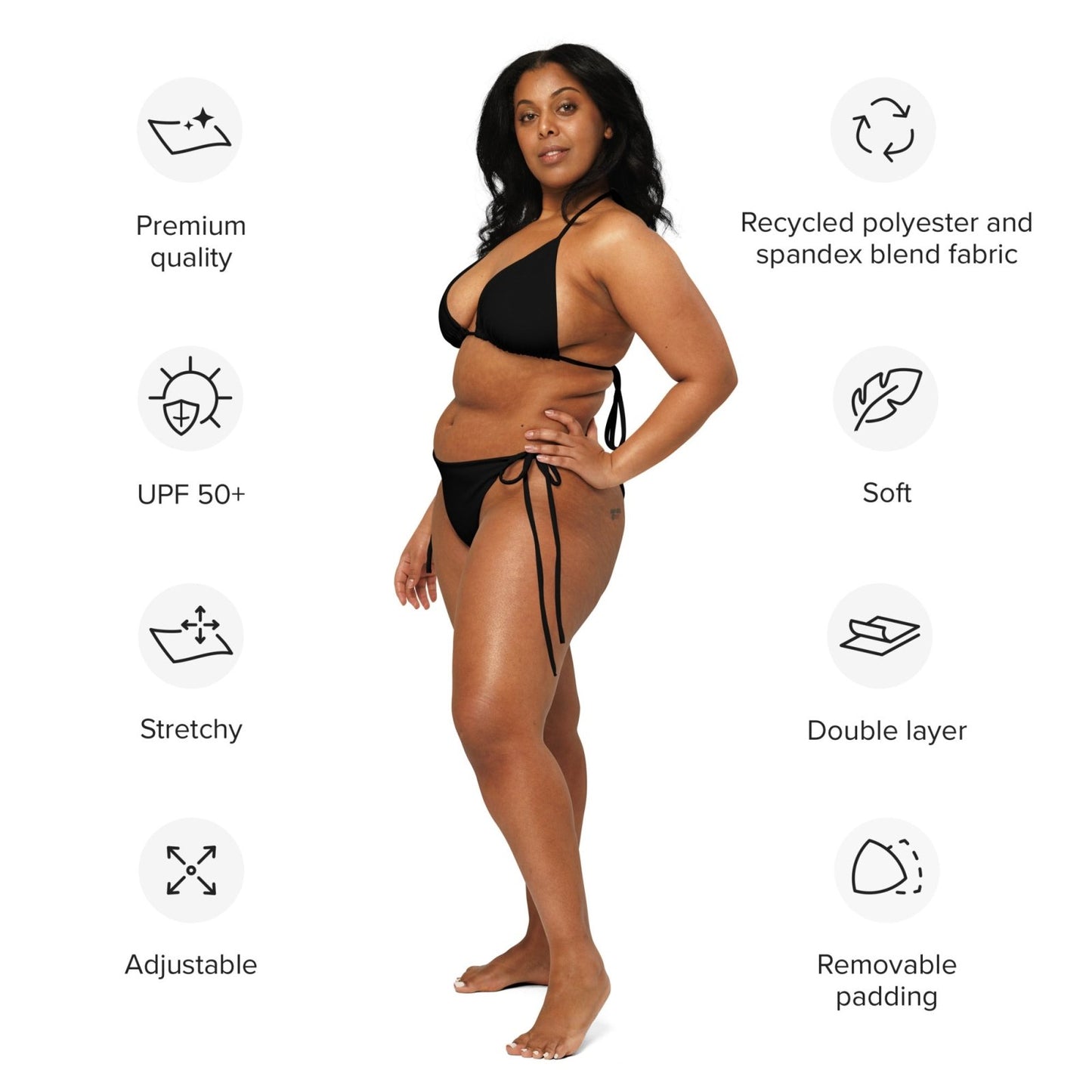 iSAW Womens Black String Bikini - iSAW Company