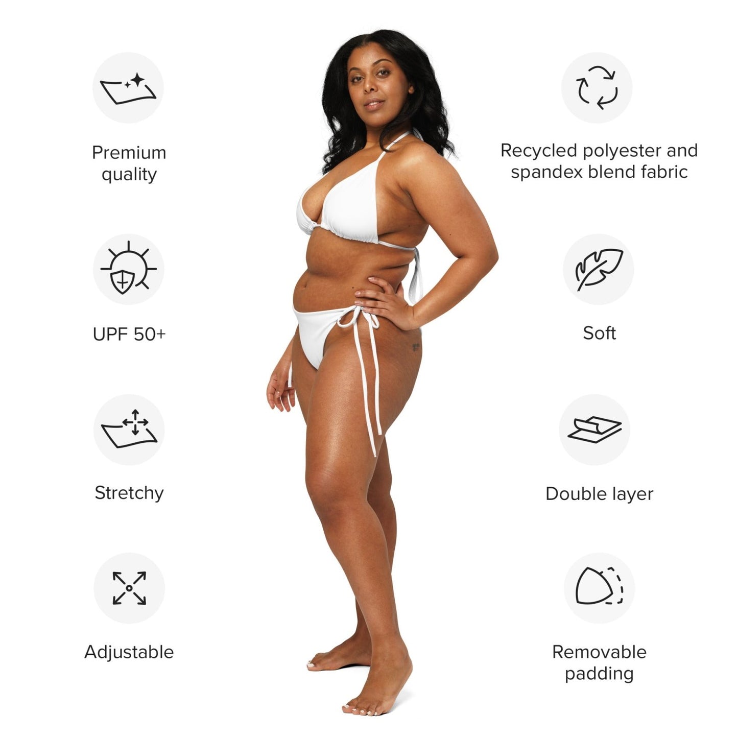 iSAW Womens White String Bikini - iSAW Company