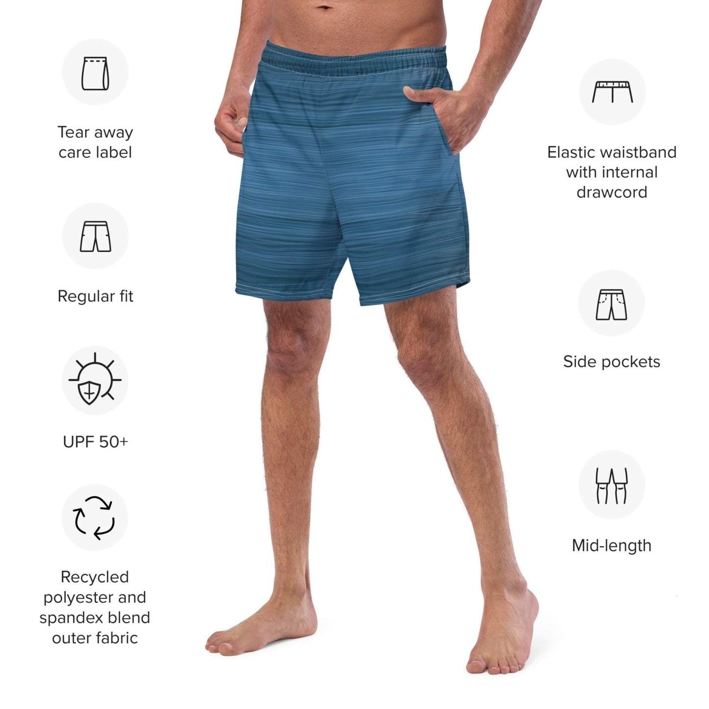 The Sleeping Yachts (at Morning) - Mens Swim Trunks - iSAW Company