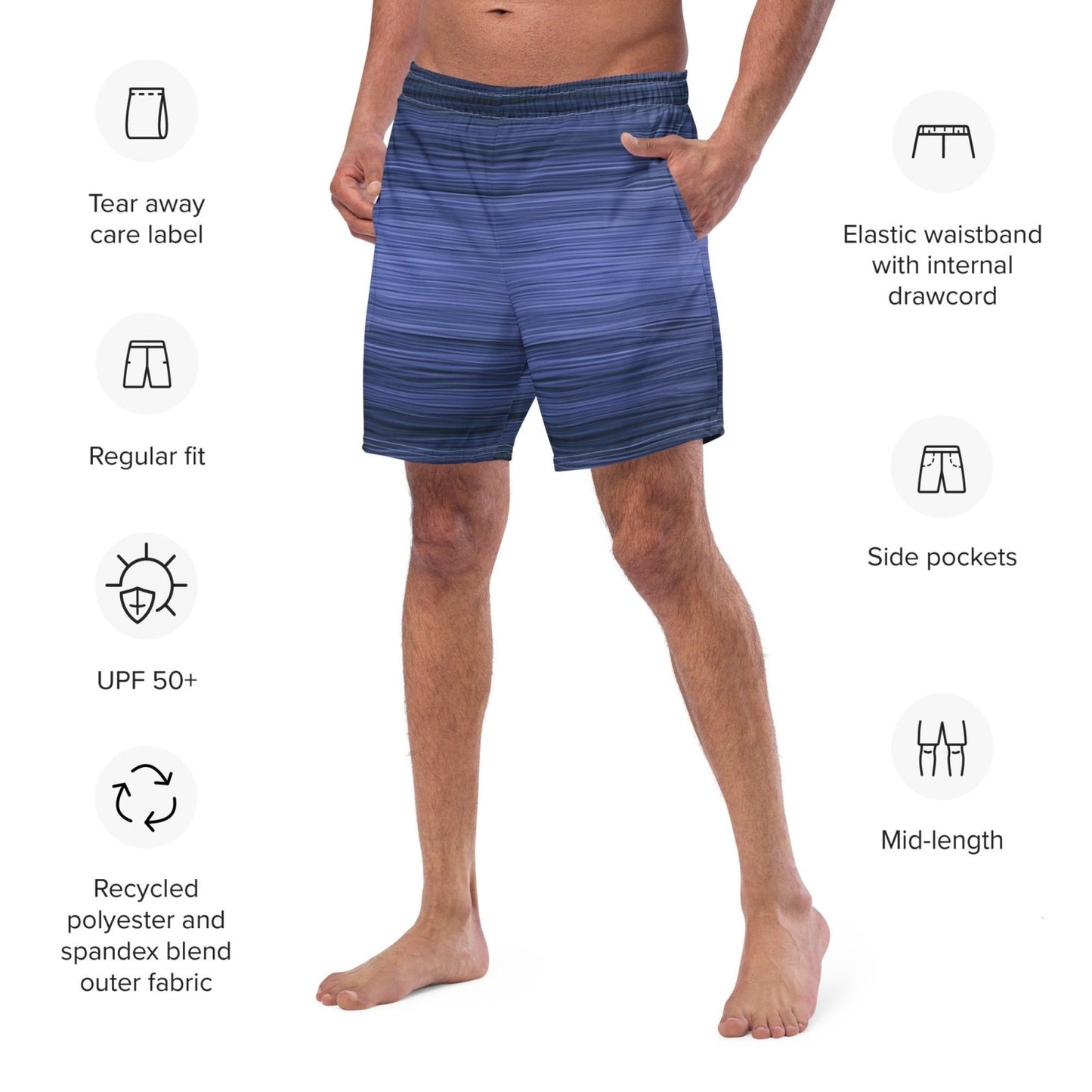 The Sleeping Yachts (at Afternoon) - Mens Swim Trunks - iSAW Company
