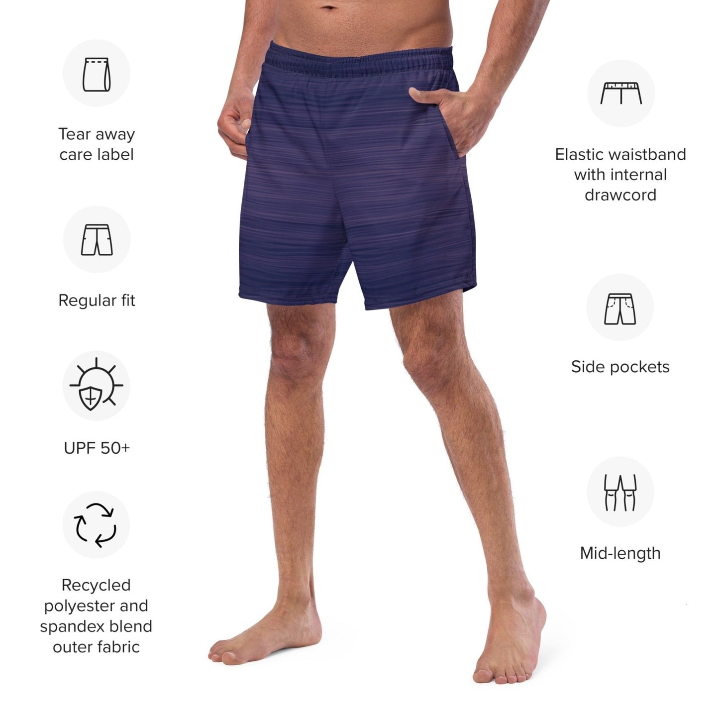 The Sleeping Yachts (at Sunset) - Mens Swim Trunks - iSAW Company