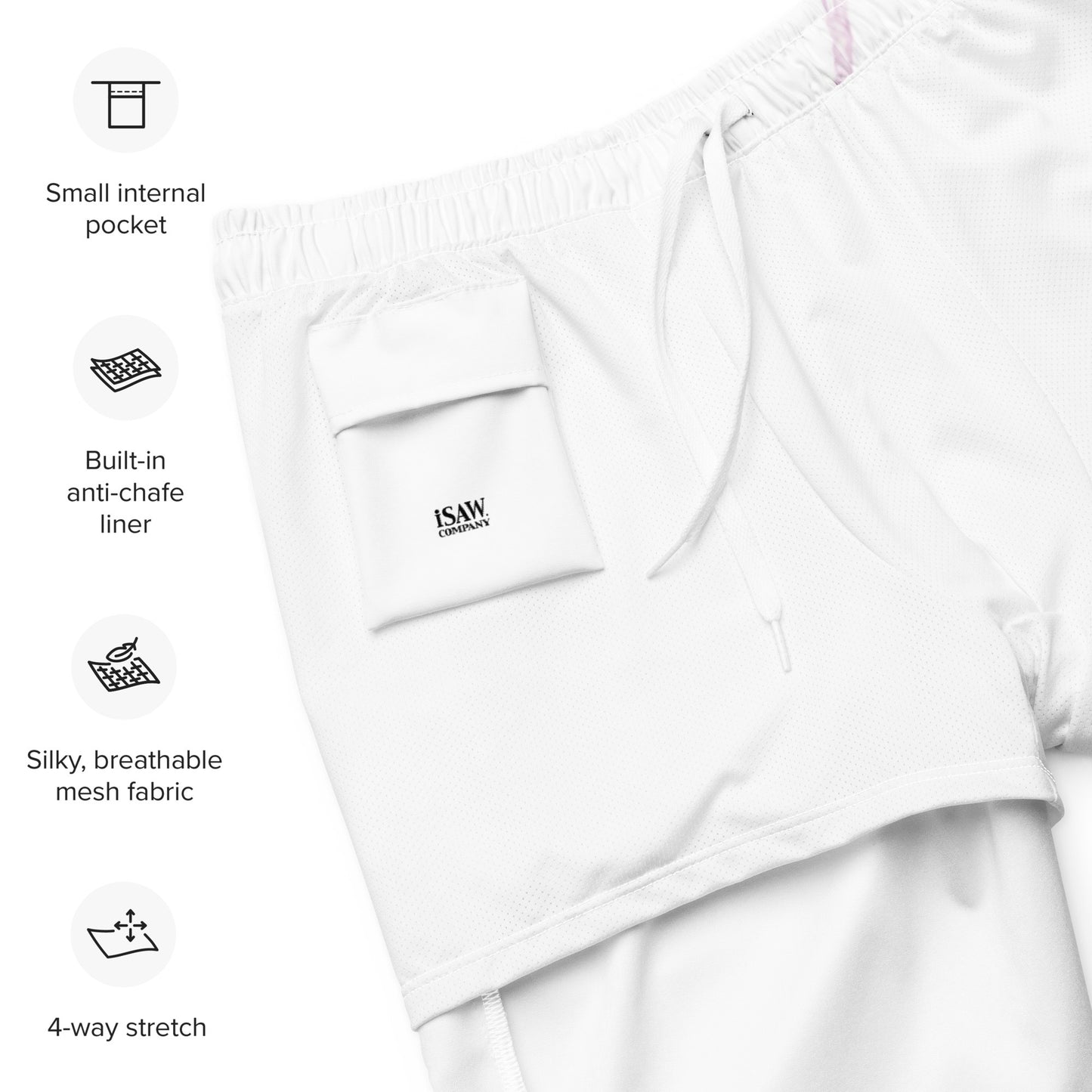 Watercolour Pink Splash - Mens Swim Trunks - iSAW Company