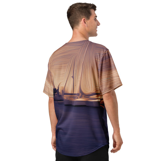 The Sleeping Yachts (at Sunset) - Unisex Baseball Jersey