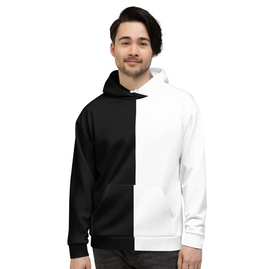 Half Black Half White - Unisex Hoodie - iSAW Company