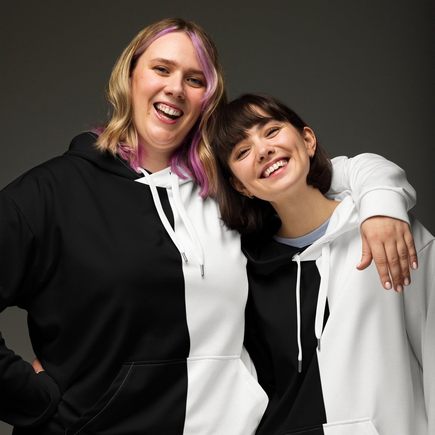 Half Black Half White - Unisex Hoodie - iSAW Company