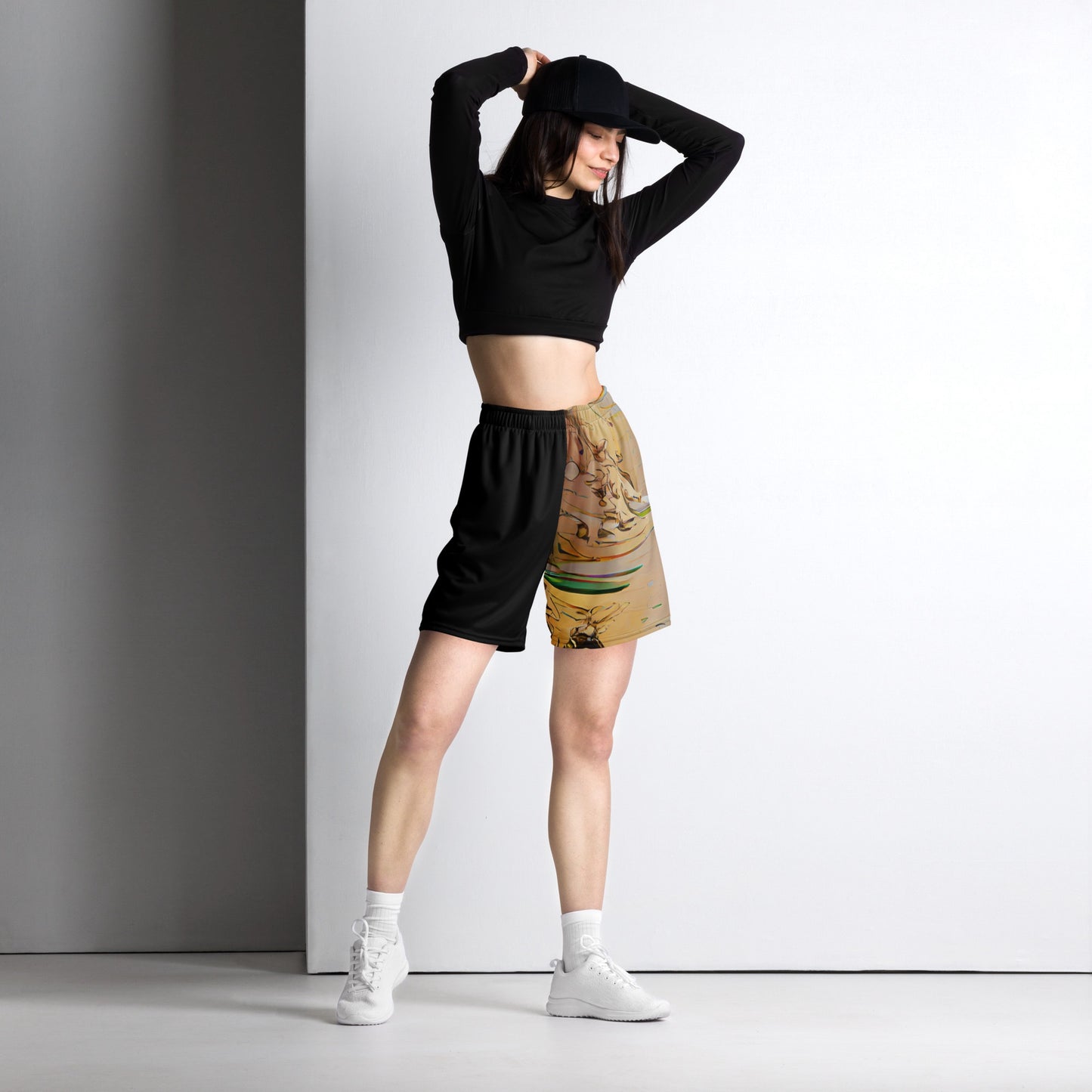 Half Black Half Gāolàng - Unisex Mesh Shorts - iSAW Company