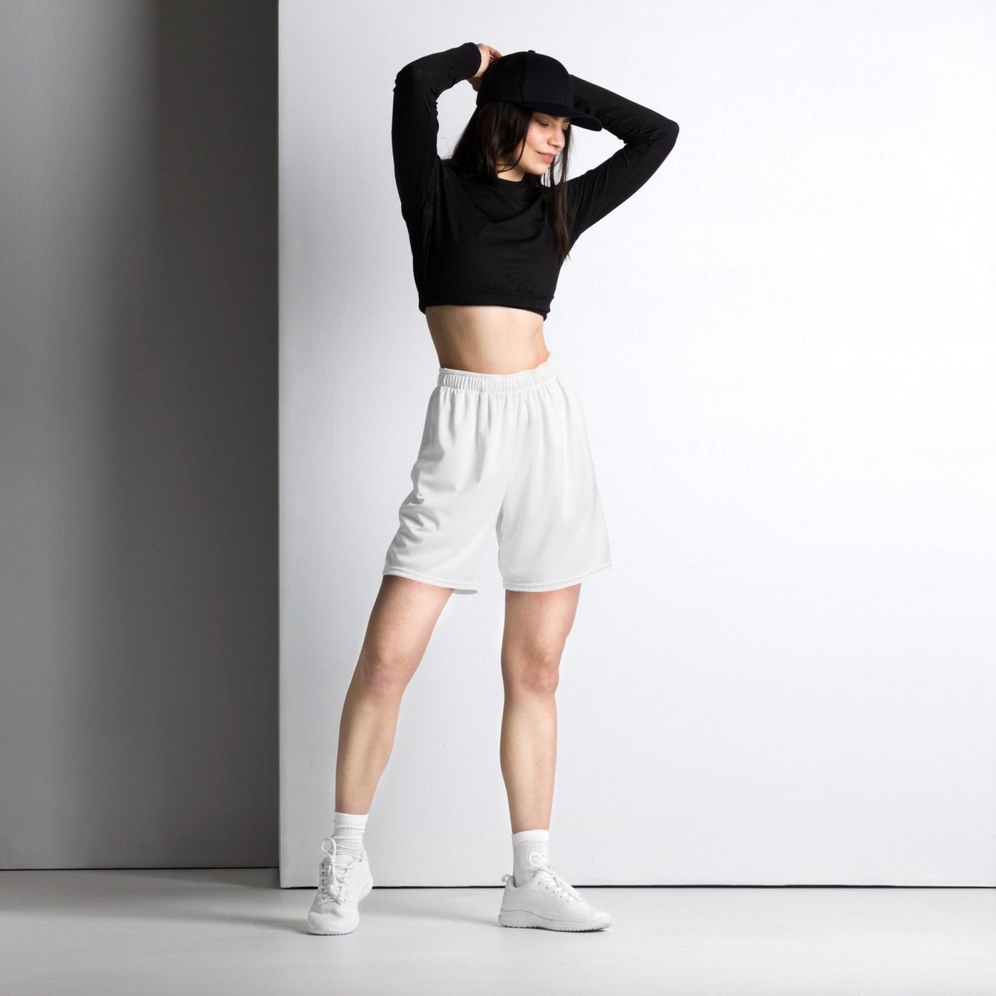 iSAW Unisex White Mesh Shorts - iSAW Company