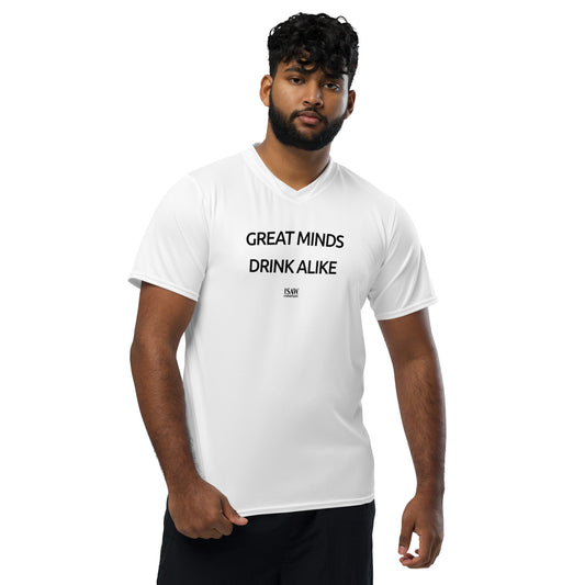 Great Minds Drink Alike - Unisex White Sports Jersey - iSAW Company