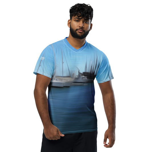 The Sleeping Yachts (at Morning) - Unisex Sports Jersey - iSAW Company