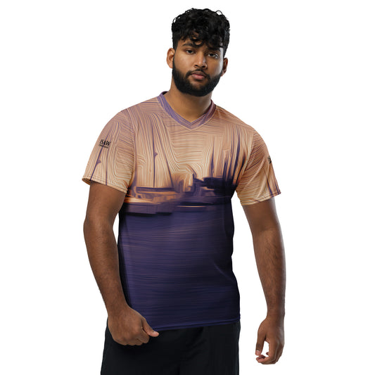 The Sleeping Yachts (at Sunset) - Unisex Sports Jersey - iSAW Company