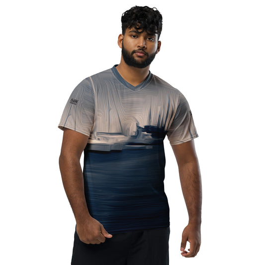 The Sleeping Yachts (at Sunrise) - Unisex Sports Jersey - iSAW Company