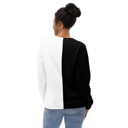 Half Black Half White - Unisex Sweatshirt - iSAW Company