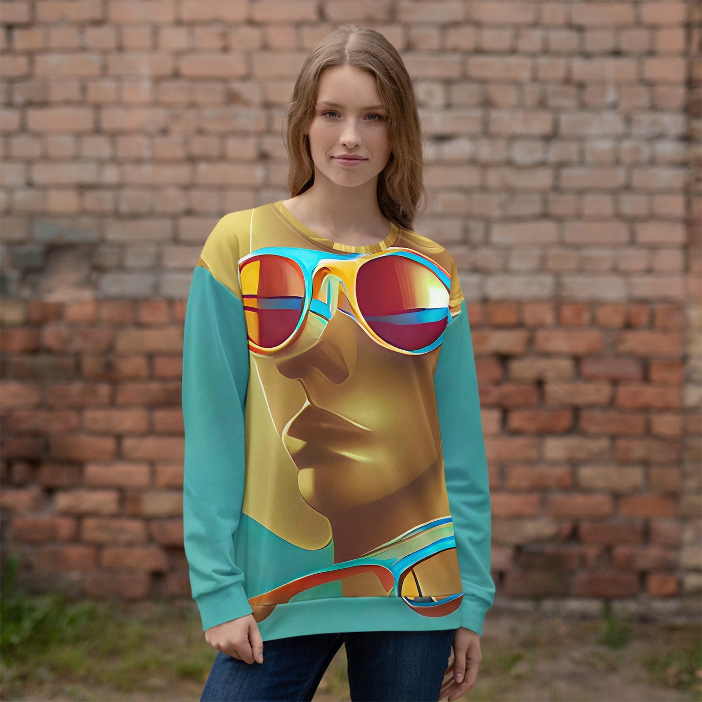 Retro Cool Blue - Womens Sweatshirt - iSAW Company