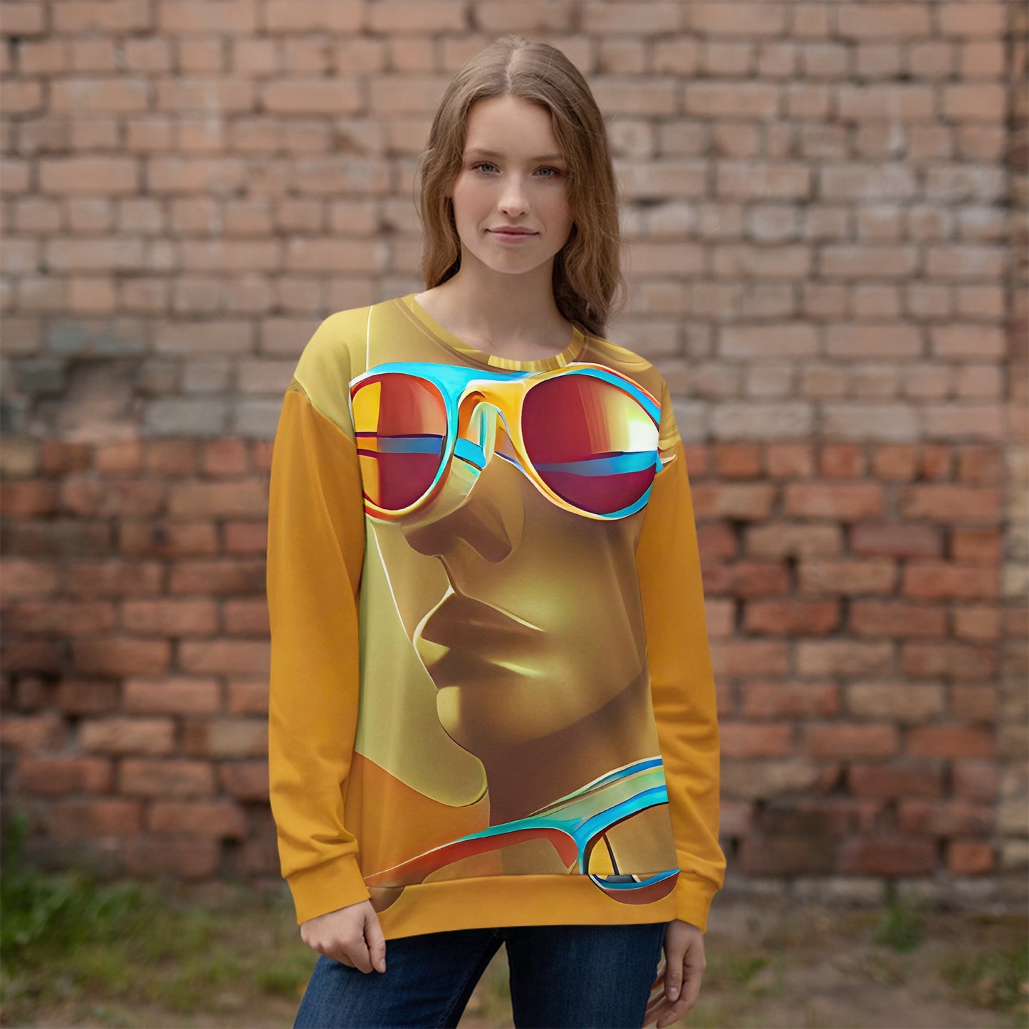 Retro Cool Orange - Womens Sweatshirt - iSAW Company