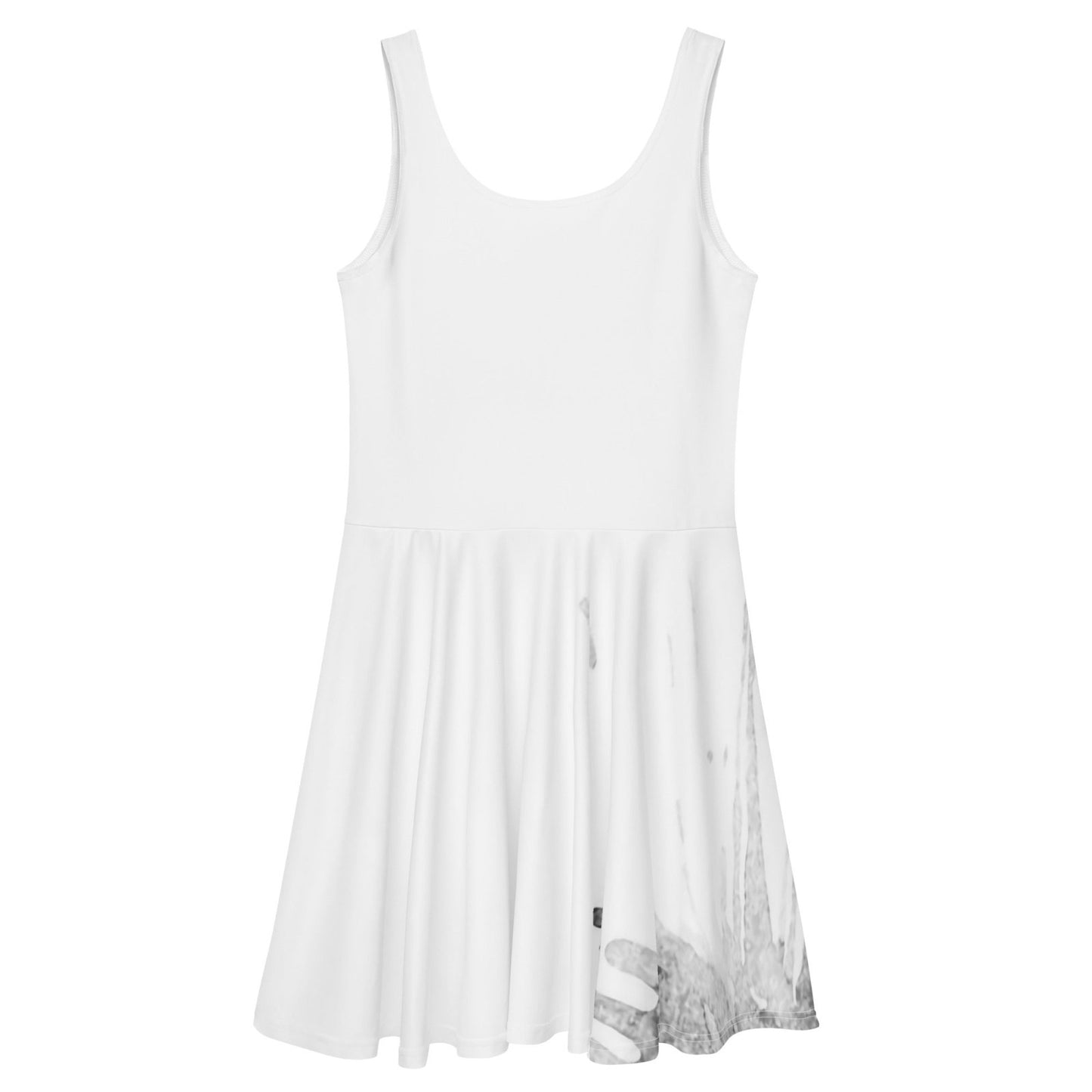 Watercolour Grey Splash - Womens Skater Dress - iSAW Company