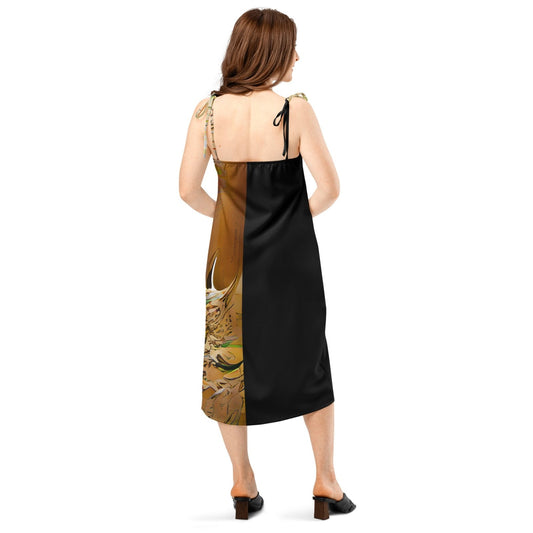 Half Black Half Gāolàng - Womens Chiffon Slip Dress - iSAW Company