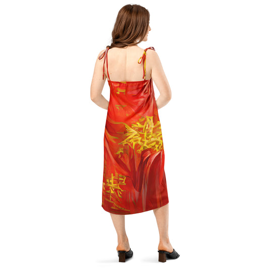 Qízhì - Womens Tie - Strap Chiffon Slip Dress - iSAW Company