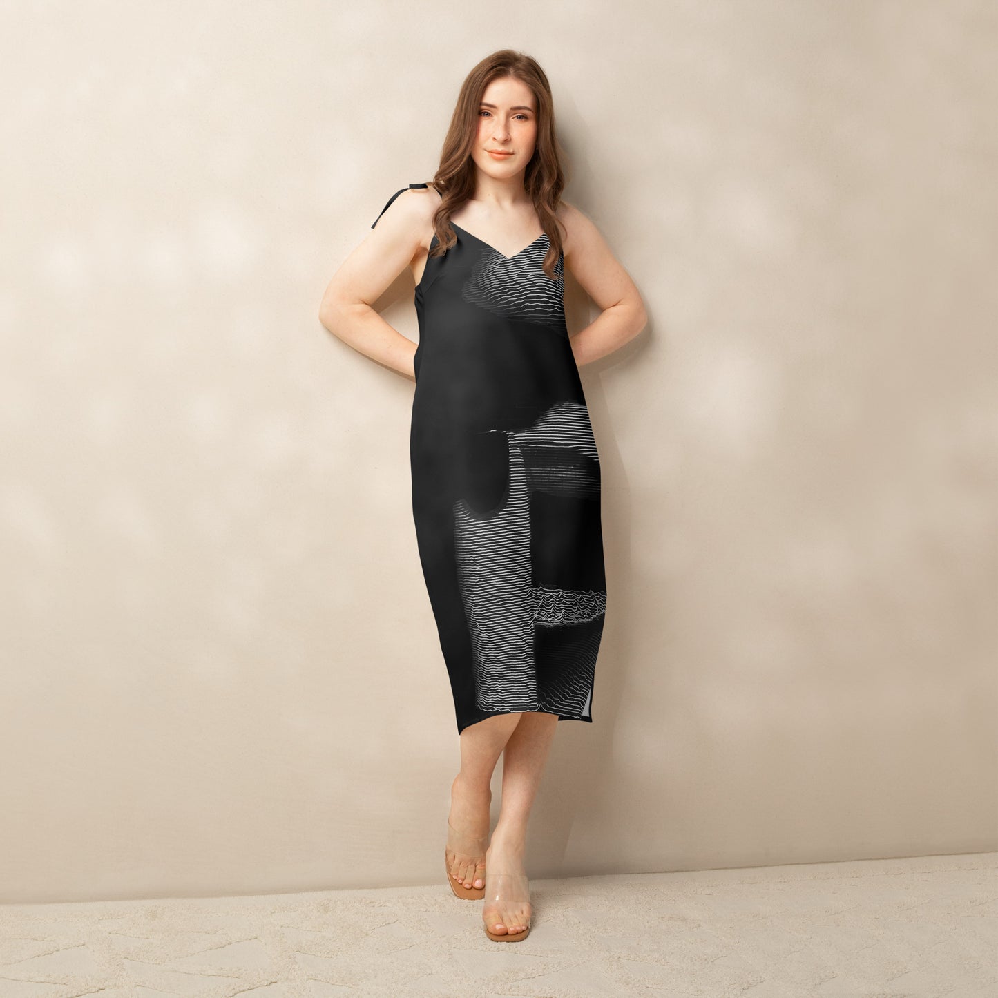 Shhh! - Womens Tie - Strap Chiffon Slip Dress - iSAW Company