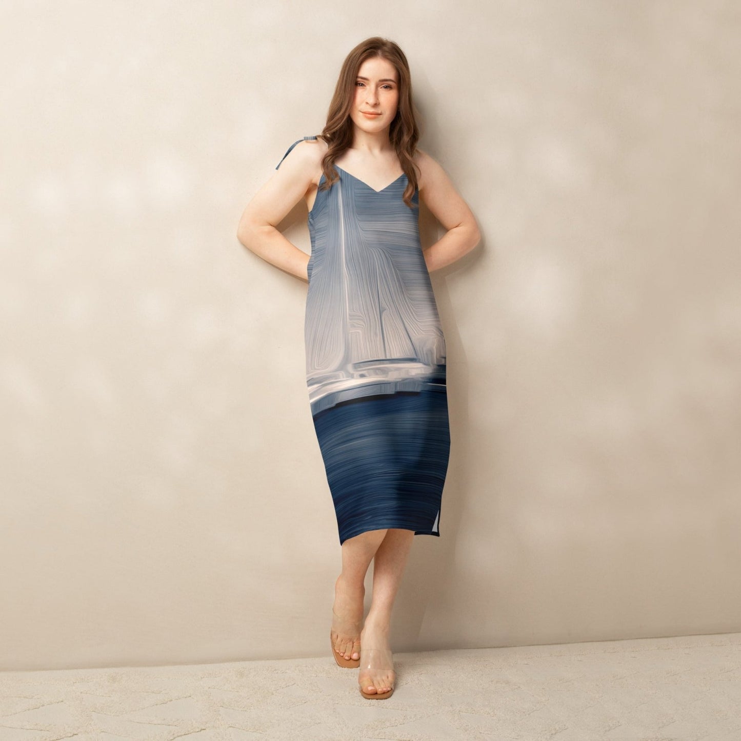 The Sleeping Yachts (at Sunrise) - Womens Chiffon Slip Dress - iSAW Company