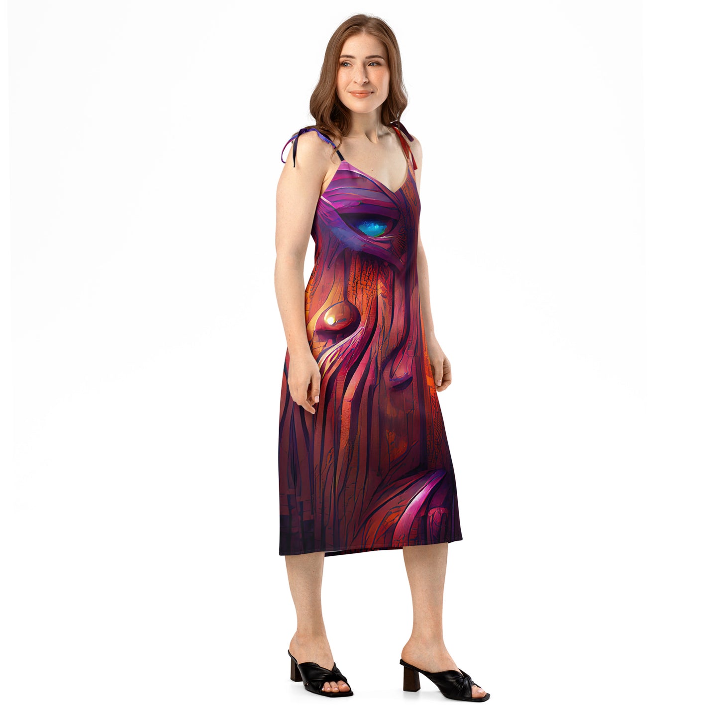 Hardwood - Womens Tie - Strap Chiffon Slip Dress - iSAW Company