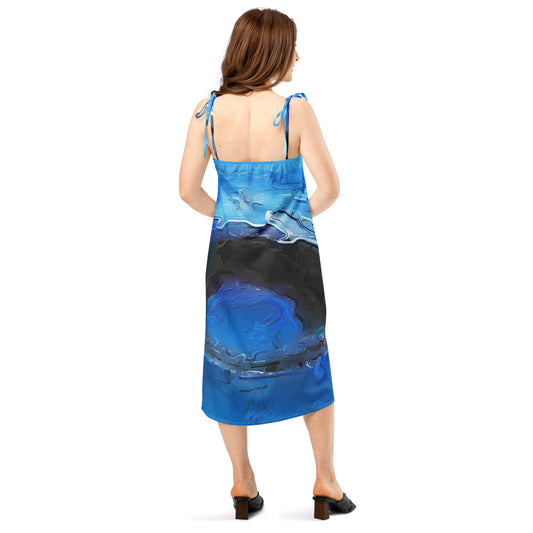 A Drop In The Ocean - Womens Tie - Strap Chiffon Slip Dress - iSAW Company