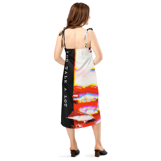 Miss Talk A Lot - Womens Tie - Strap Chiffon Slip Dress - iSAW Company