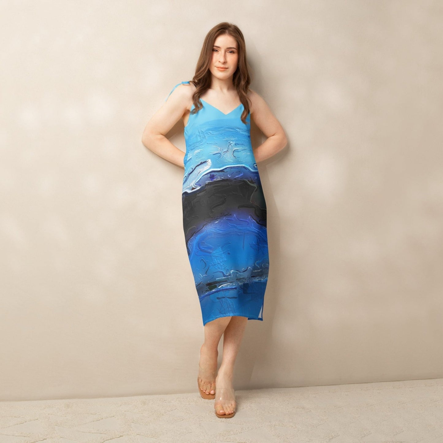 A Drop In The Ocean - Womens Chiffon Slip Dress - iSAW Company