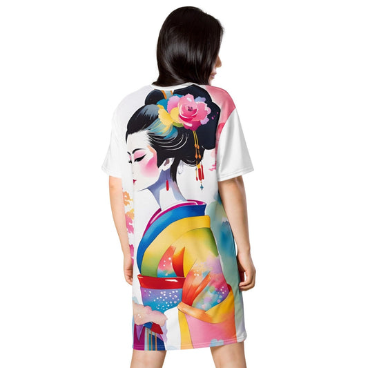 Geisha Girl - Womens T-Shirt Dress - iSAW Company