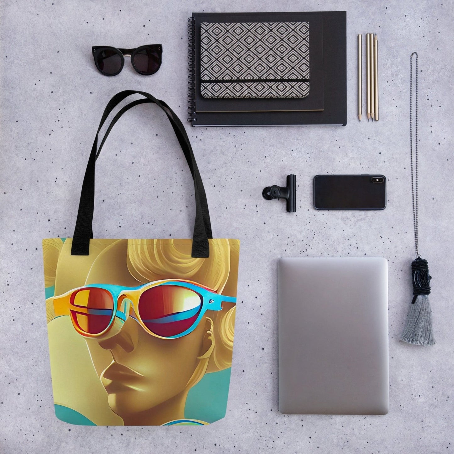 Retro Cool Blue - Tote Bag - iSAW Company - iSAW Company