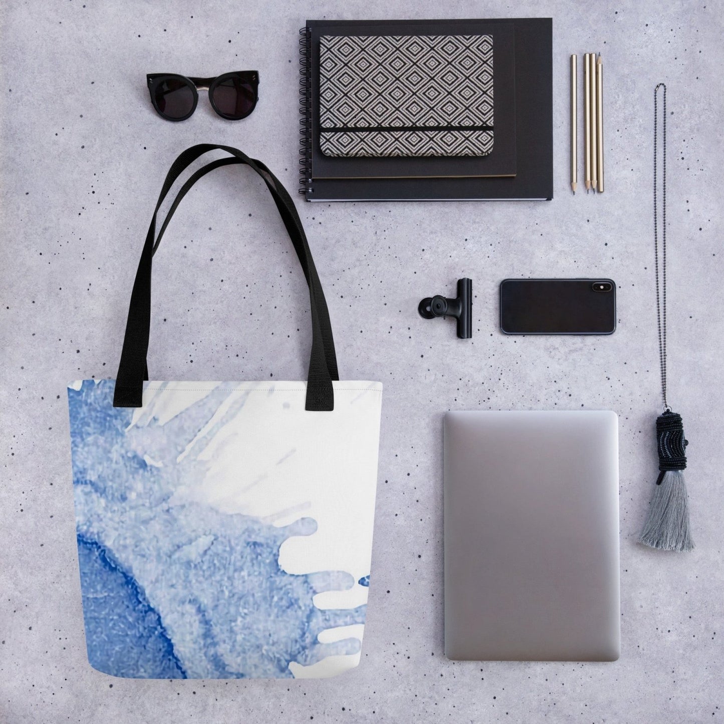 Watercolour Blue Splash - Tote Bag - iSAW Company
