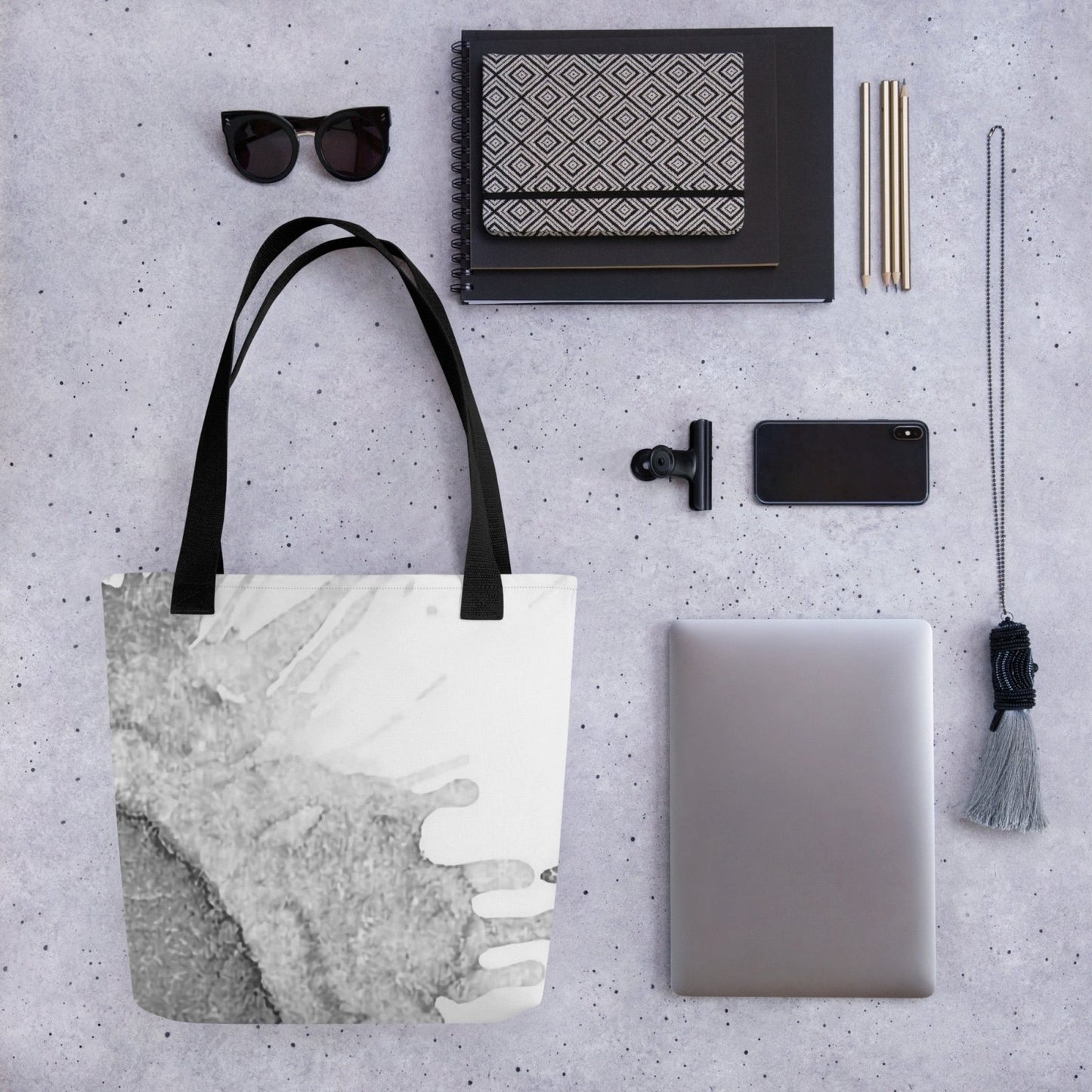 Watercolour Grey Splash - Tote Bag - iSAW Company