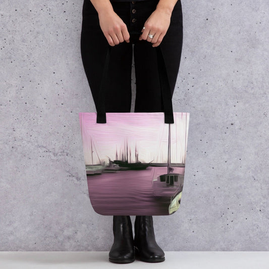 The Sleeping Yachts (at Evening) - Tote Bag - iSAW Company