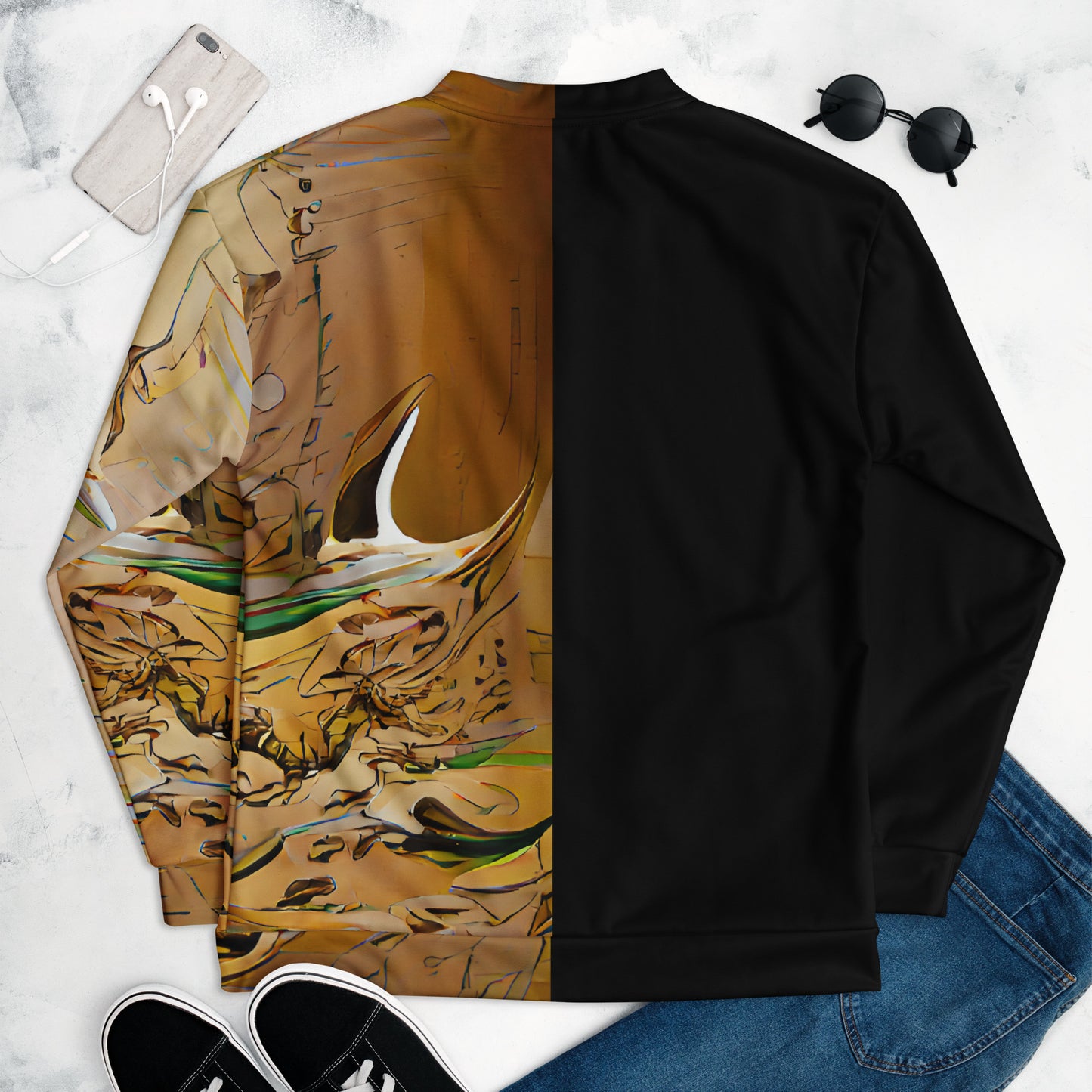 Half Black Half Gāolàng - Unisex Bomber Jacket - iSAW Company