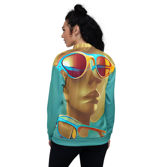 Retro Cool Blue - Womens Bomber Jacket - iSAW Company