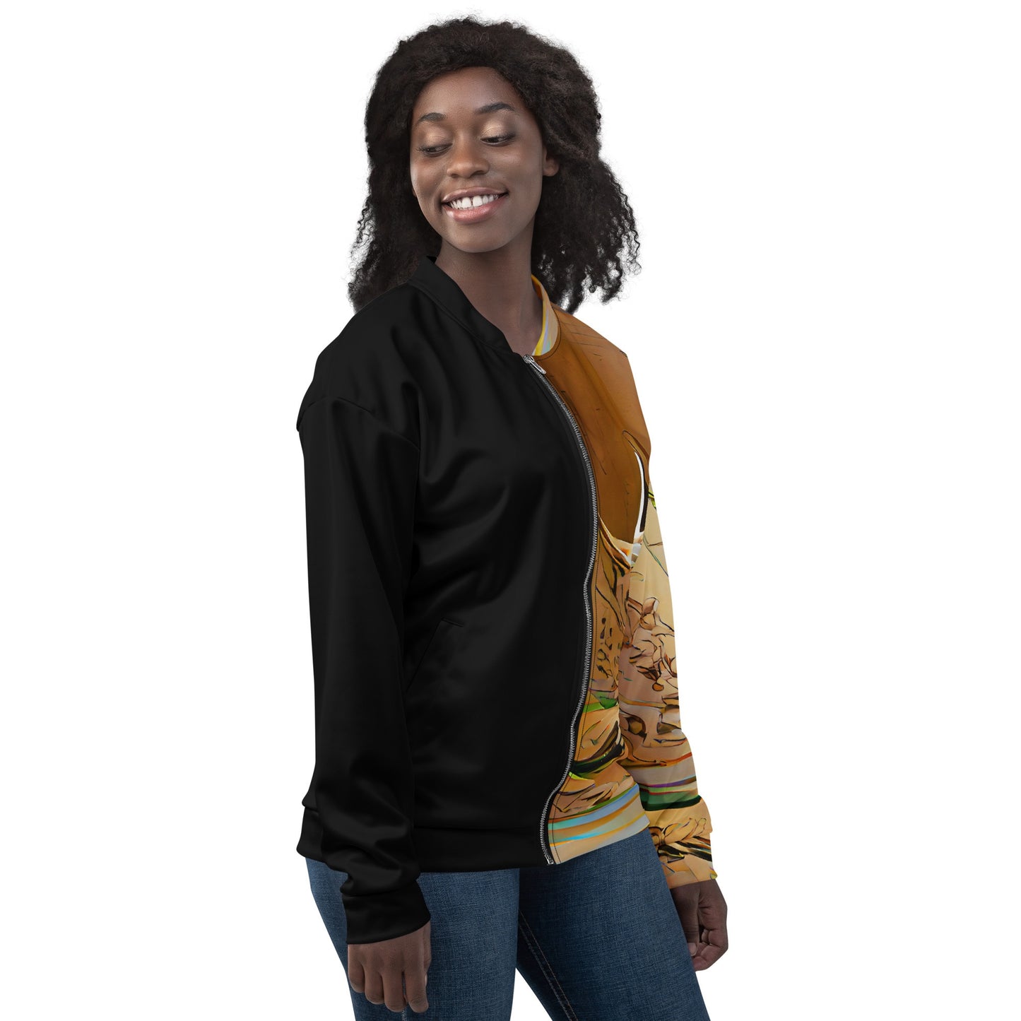Half Black Half Gāolàng - Unisex Bomber Jacket - iSAW Company