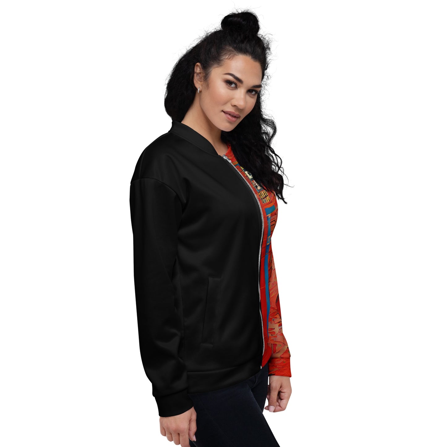 Half Black Half Hónghǎi - Unisex Bomber Jacket - iSAW Company