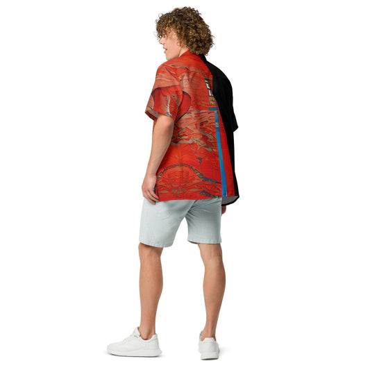 Half Black Half Hónghǎi - Unisex Button Shirt - iSAW Company