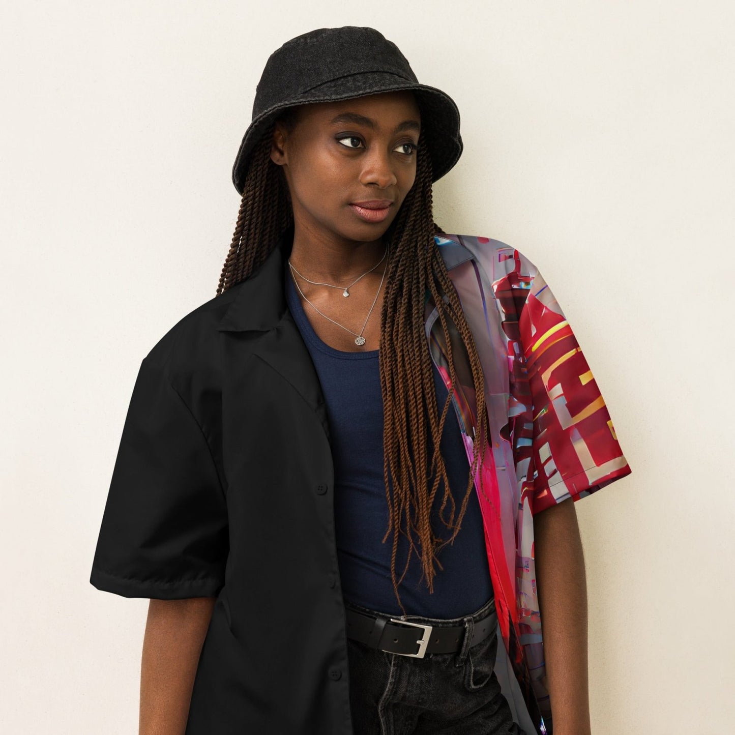 Half Black Half Báijiǔ - Unisex Button Shirt - iSAW Company
