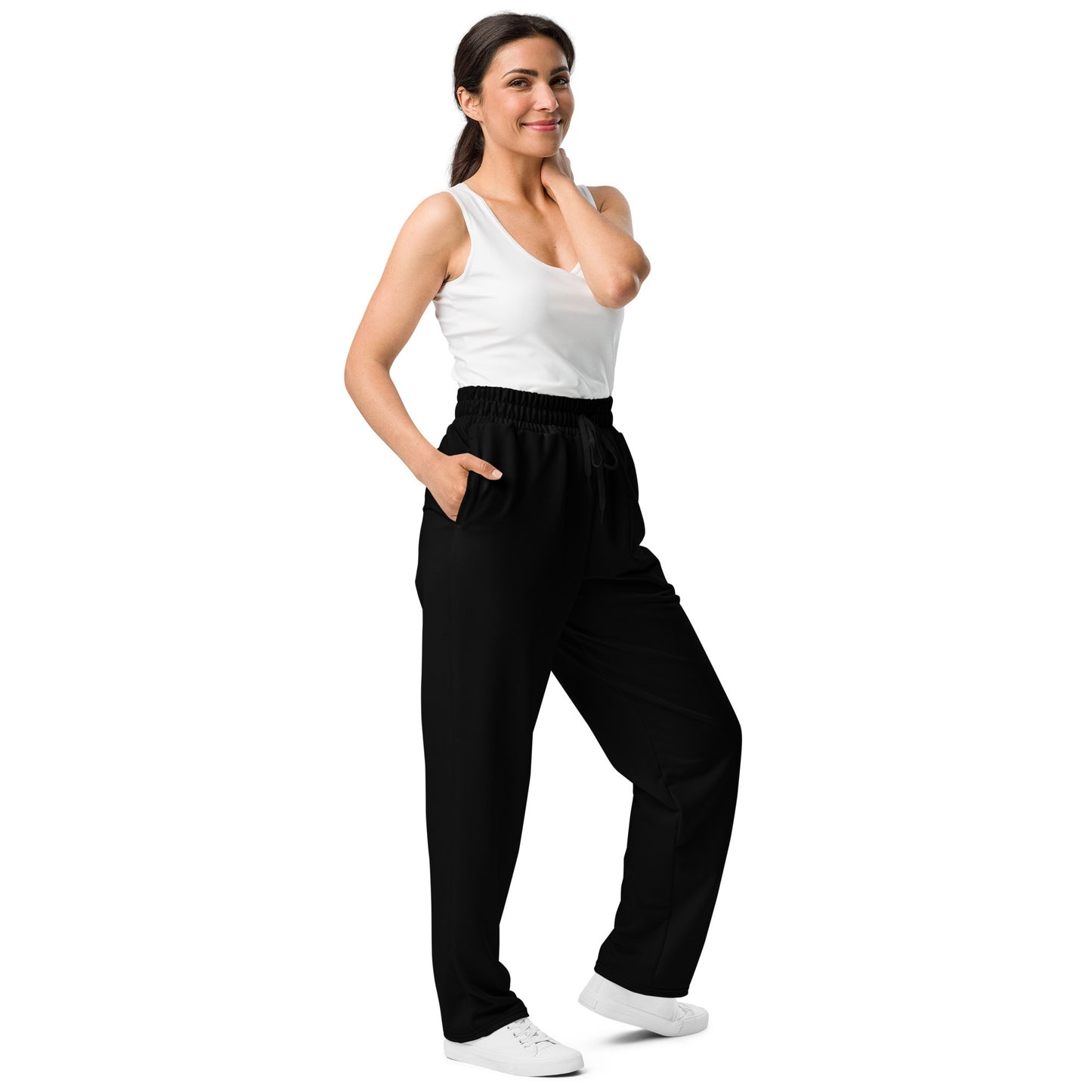 iSAW Unisex Black Wide - Leg Joggers - iSAW Company