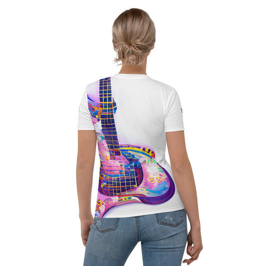 Hippie Guitar - Womens T-Shirt - iSAW Company