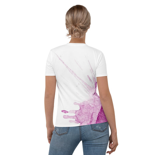 Watercolour Pink Splash - Womens T-Shirt - iSAW Company