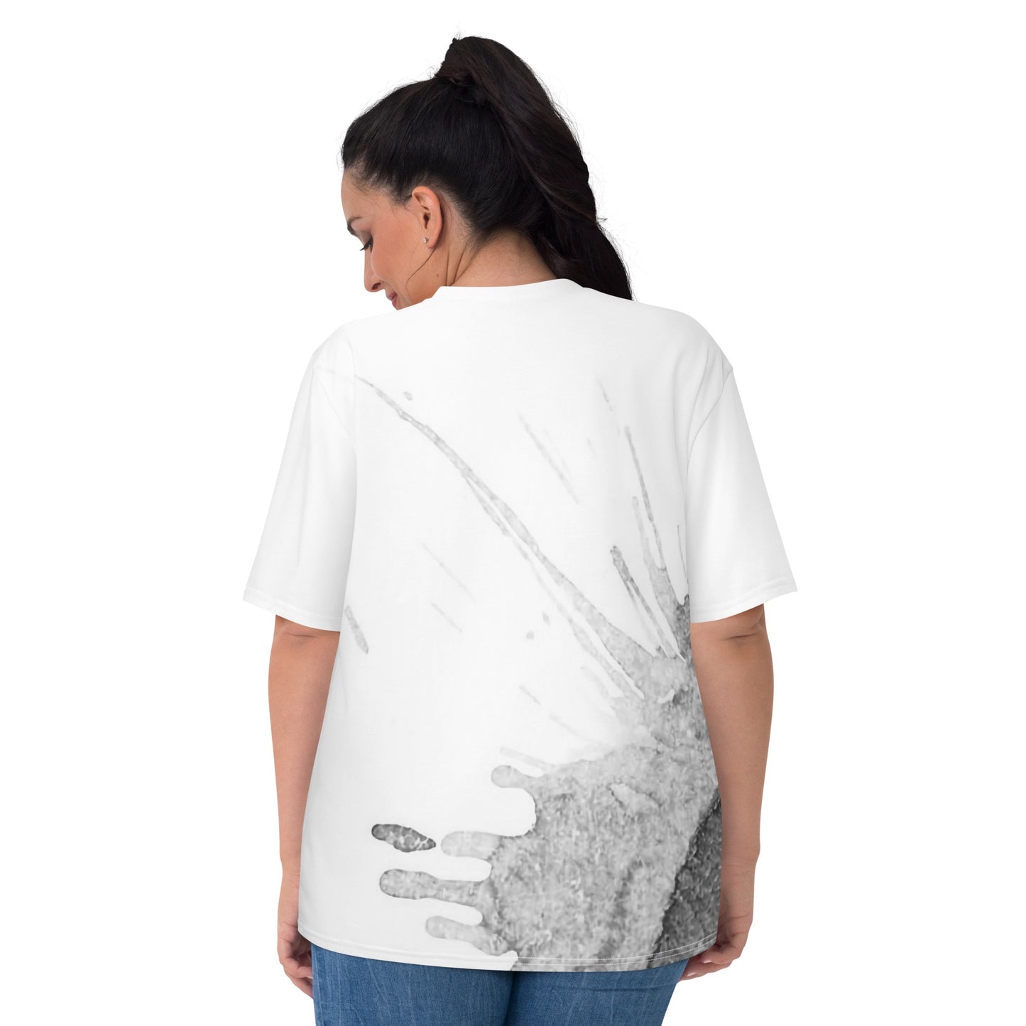 Watercolour Grey Splash - Womens T-Shirt - iSAW Company