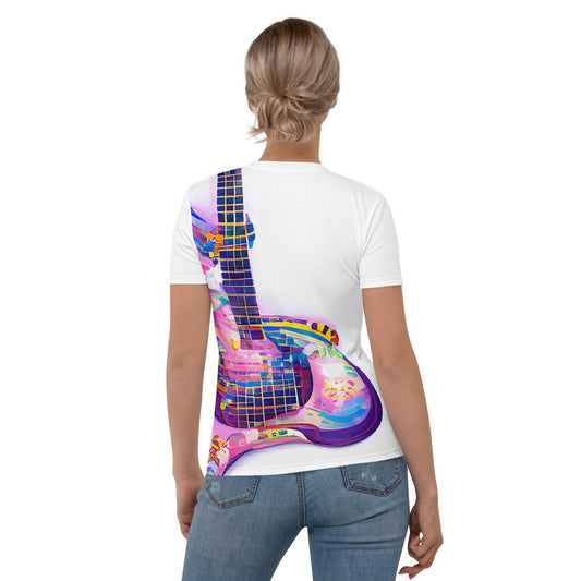Hippie Guitar - Womens T-Shirt - iSAW Company