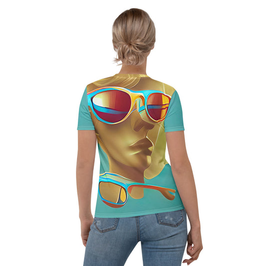 Retro Cool Blue - Womens T-Shirt - iSAW Company