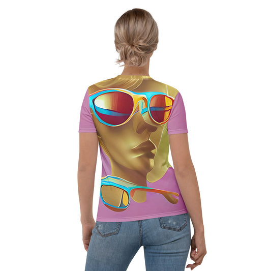 Retro Cool Pink - Womens T-Shirt - iSAW Company