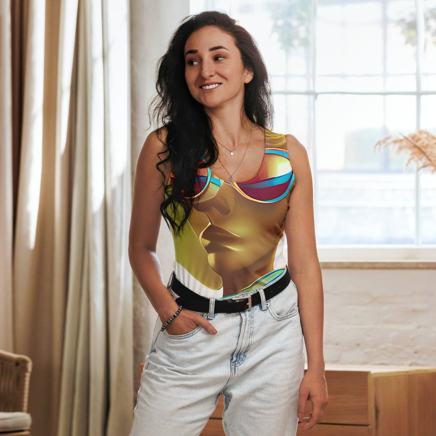 Retro Cool White - Womens Tank Top - iSAW Company