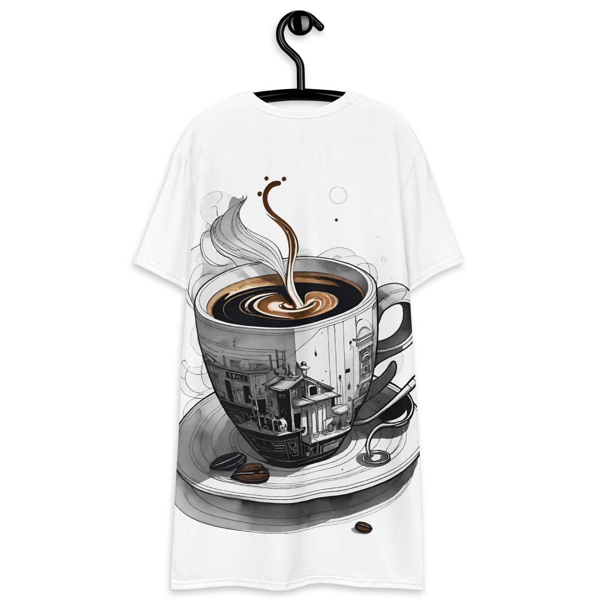 American Coffee - Womens T-Shirt Dress - iSAW Company